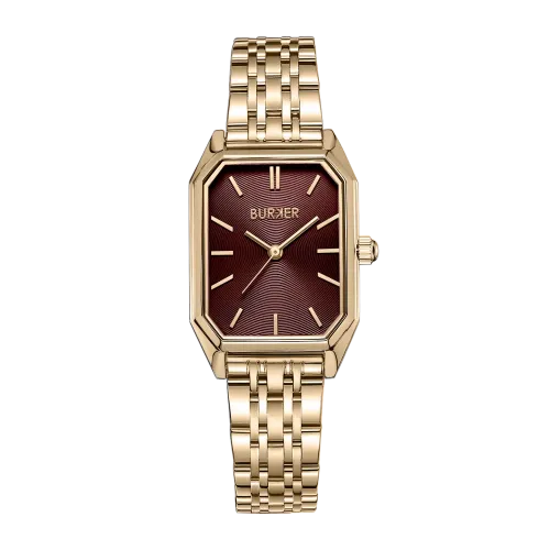 Женские часы Burker Isabell Gold Burgundy