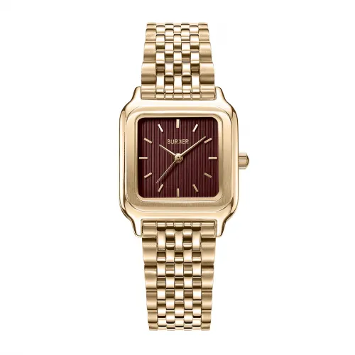 Женские часы Burker Macy Gold Burgundy