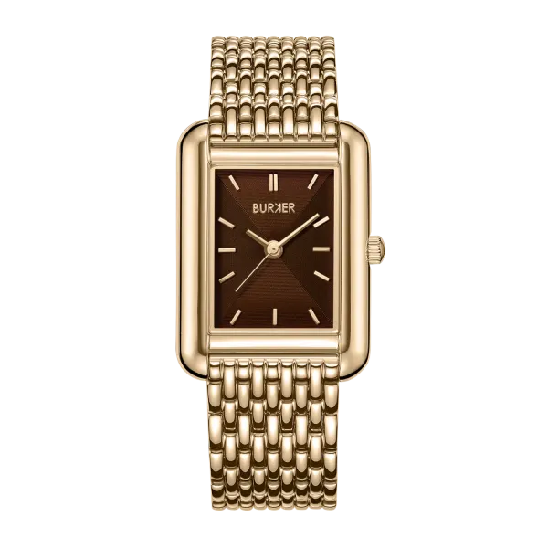 Женские часы Burker Olivia Gold Brown