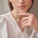 Женское кольцо Burker Flora Silver White Ring